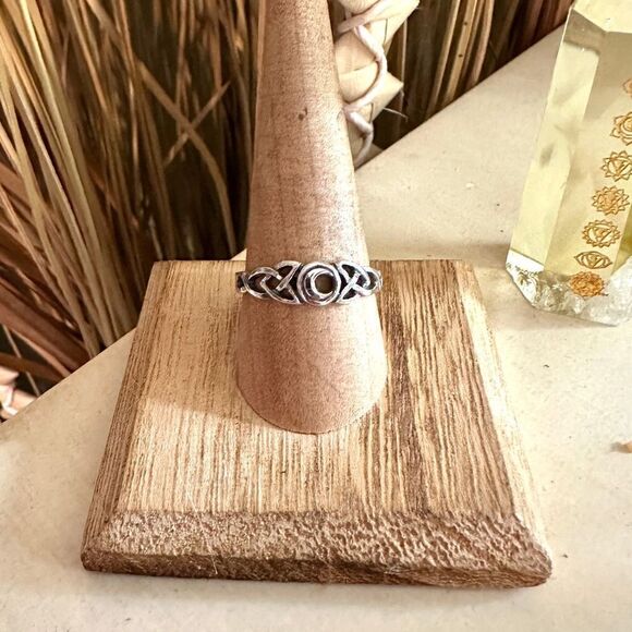 Sterling Silver Celtic Moon Ring Sizes 6,8,9 - Picture 3 of 7